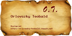 Orlovszky Teobald névjegykártya